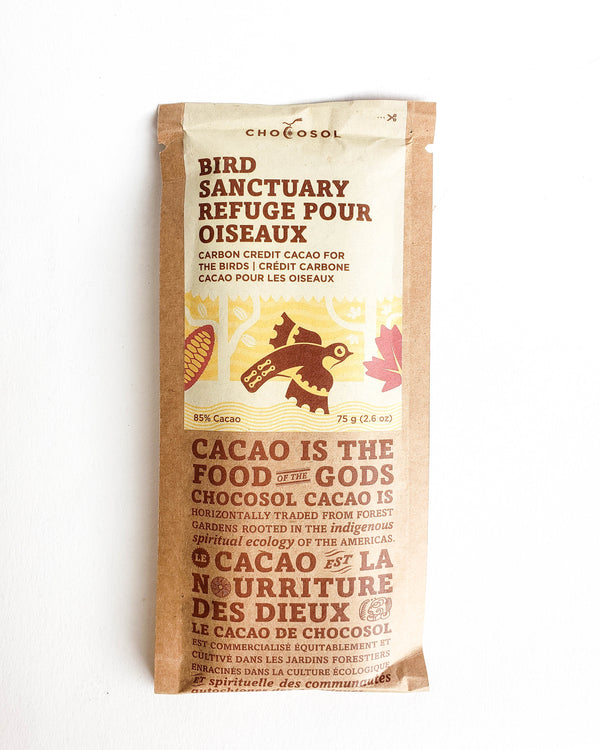 Chocosol — Zorzal Bird Sanctuary 85% Dark Chocolate Bar