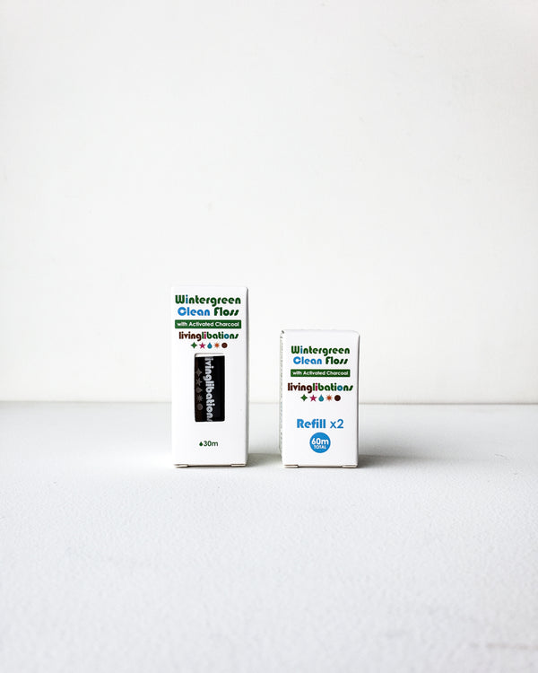 Wintergreen Clean Floss with Activated Charcoal — Living Libations