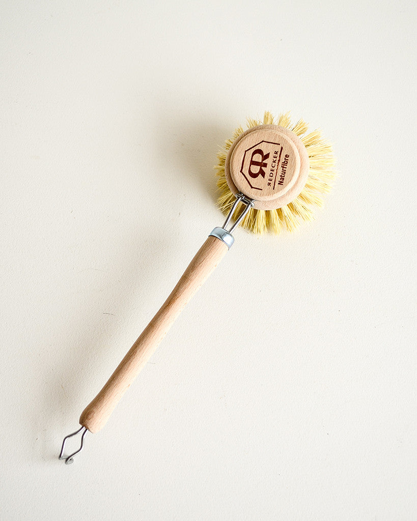 Dish Brush — White Bristle