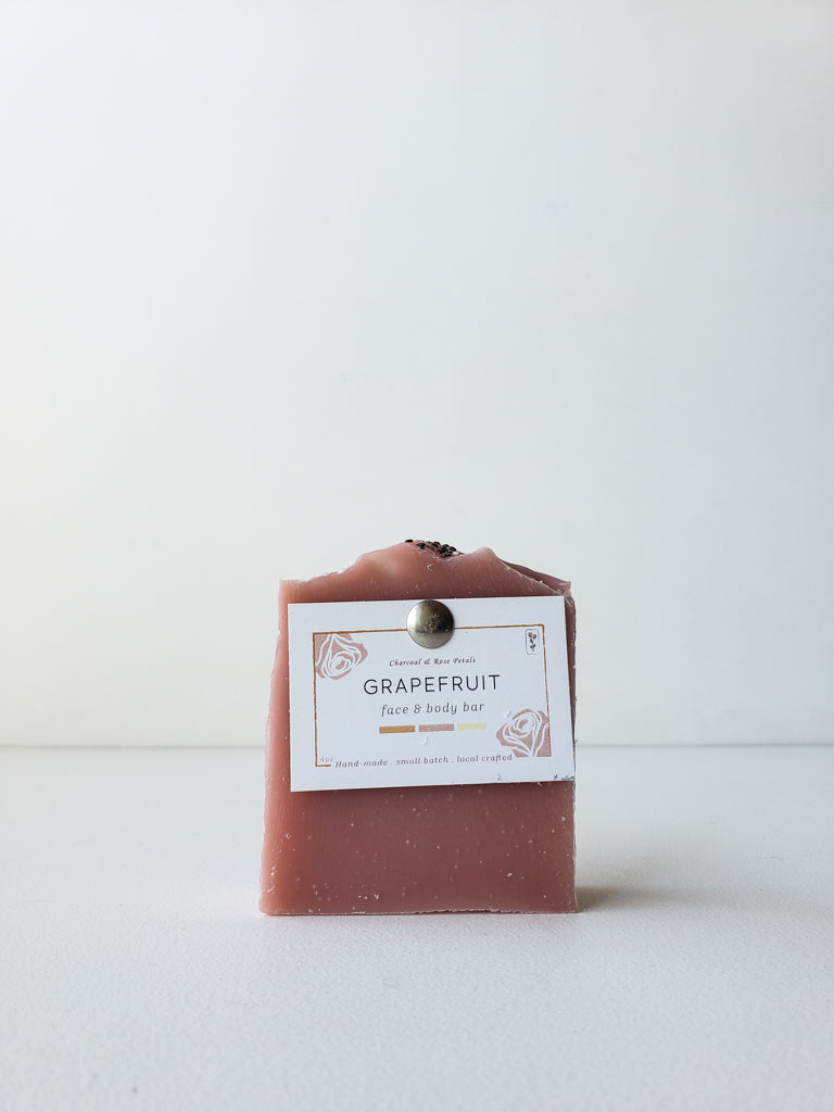 Charcoal & Rose Petals Bar Soap