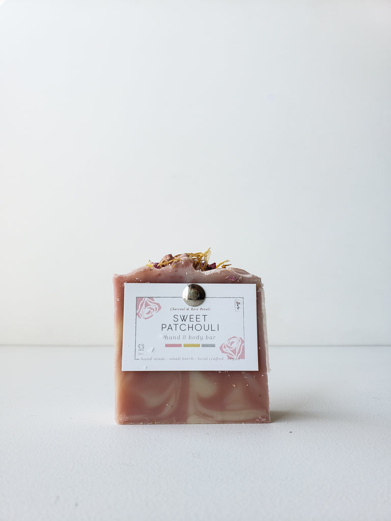 Charcoal & Rose Petals Bar Soap