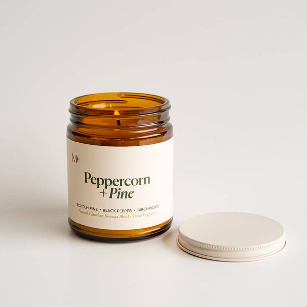 Misoyo | Peppercorn + Pine | Canadian Beeswax Candle