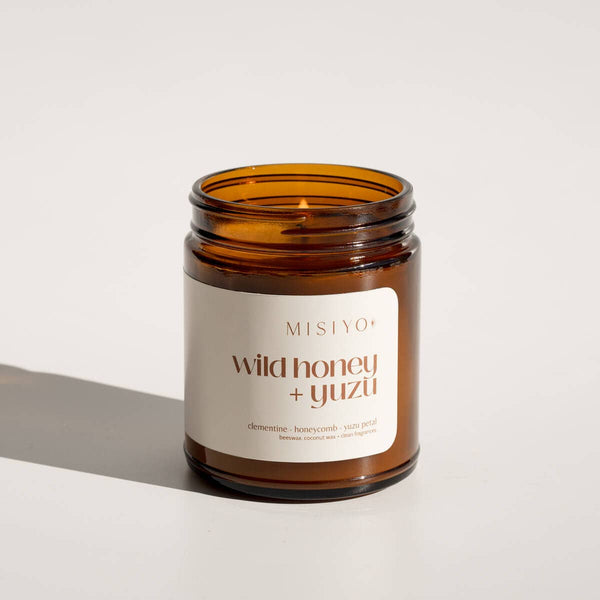 Misoyo | Wild Honey + Yuzu | Beeswax Blend Candle Jar
