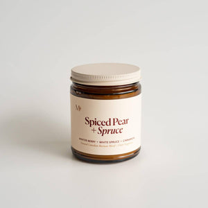Misoyo | Spiced Pear + Spruce | Canadian Beeswax Candle