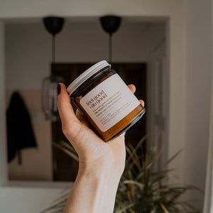 Misoyo | Tobacco + Amethyst | Beeswax Blend Candle Jar