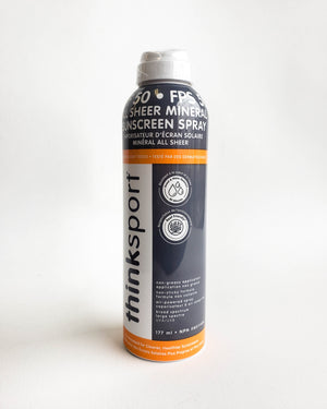 Think Sport CLEAR Zinc Sunscreen Spray - SPF50