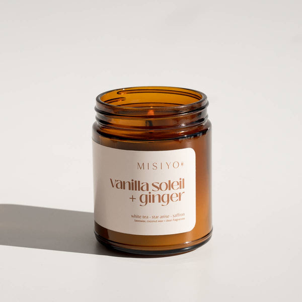 Misoyo | Vanilla Soleil + Ginger | Beeswax Blend Candle Jar