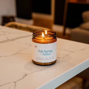 Misoyo | Salt Spring + Vetiver | Canadian Beeswax Candle