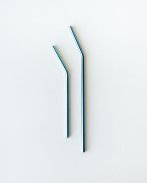 Stainless Steel Straws — Blue