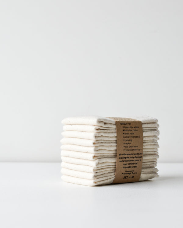 Reusable Cloth Wipes — 10 Pack