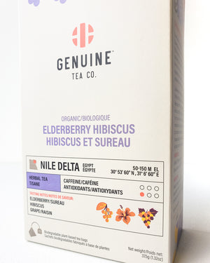 Organic Elderberry Hibiscus, Pyramid Tea Bag — Genuine Tea