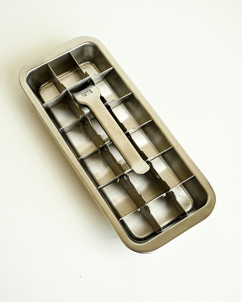 Onyx Stainless Steel Old-School Ice Cube Tray with Handle, Dishwasher Safe  on Food52