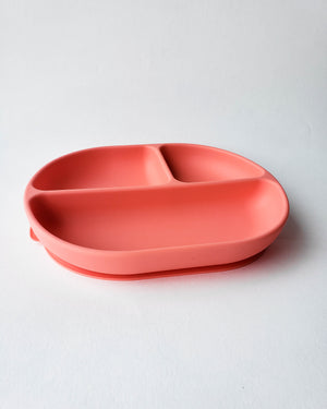 Divided Suction Plate, Coral — Ekobo