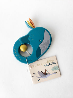 Josephine Whale Wooden Rattle — Moulin Roty