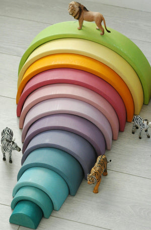 Grimm's Stacking Toy - Pastel Rainbow